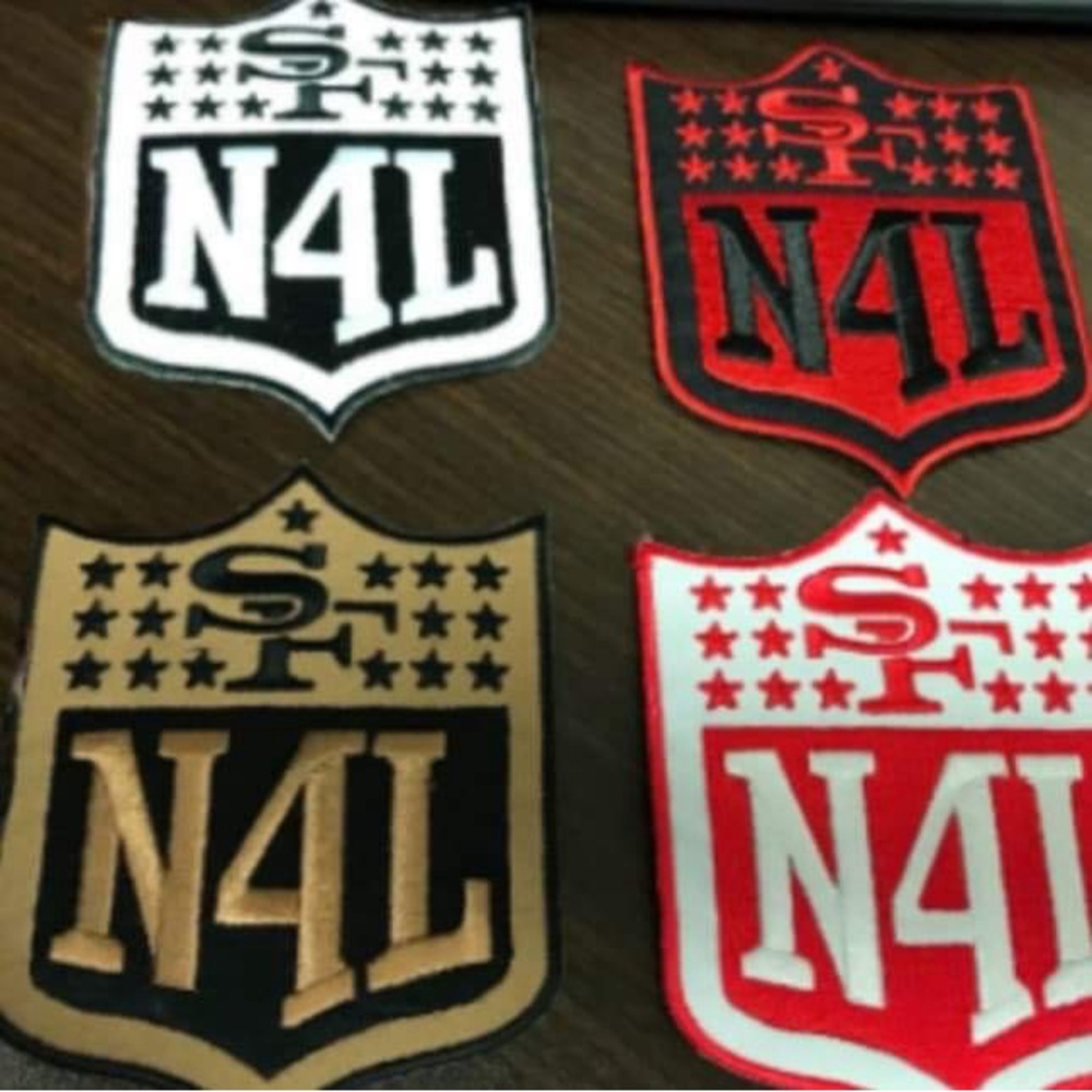 Niner 4 Life (N4L) iron on 4 inch patches
